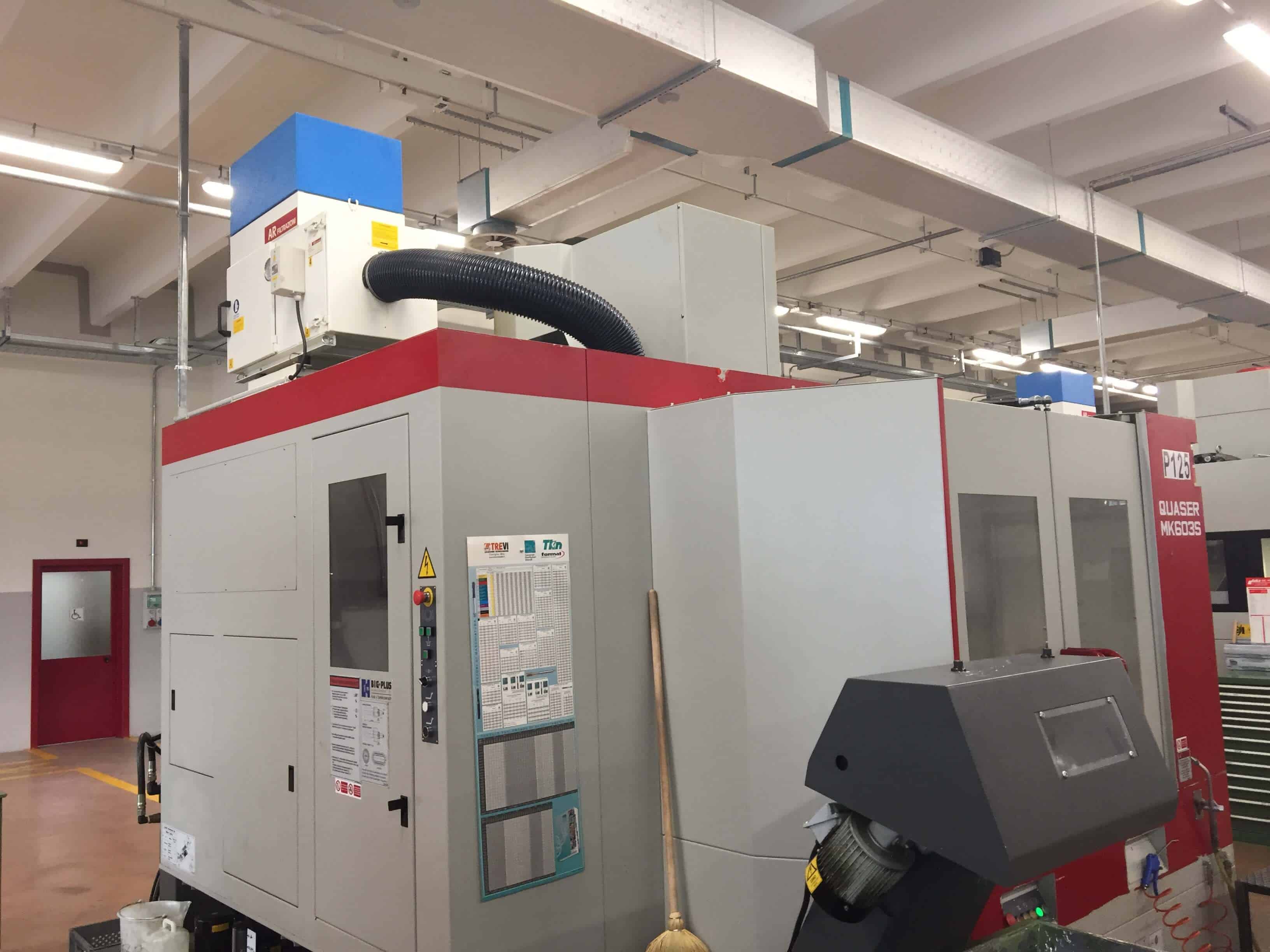 AR FILTRAZIONI | QUASER CNC | Filtrazione nebbie oleose aspirazione fumi da centri di lavoro cnc