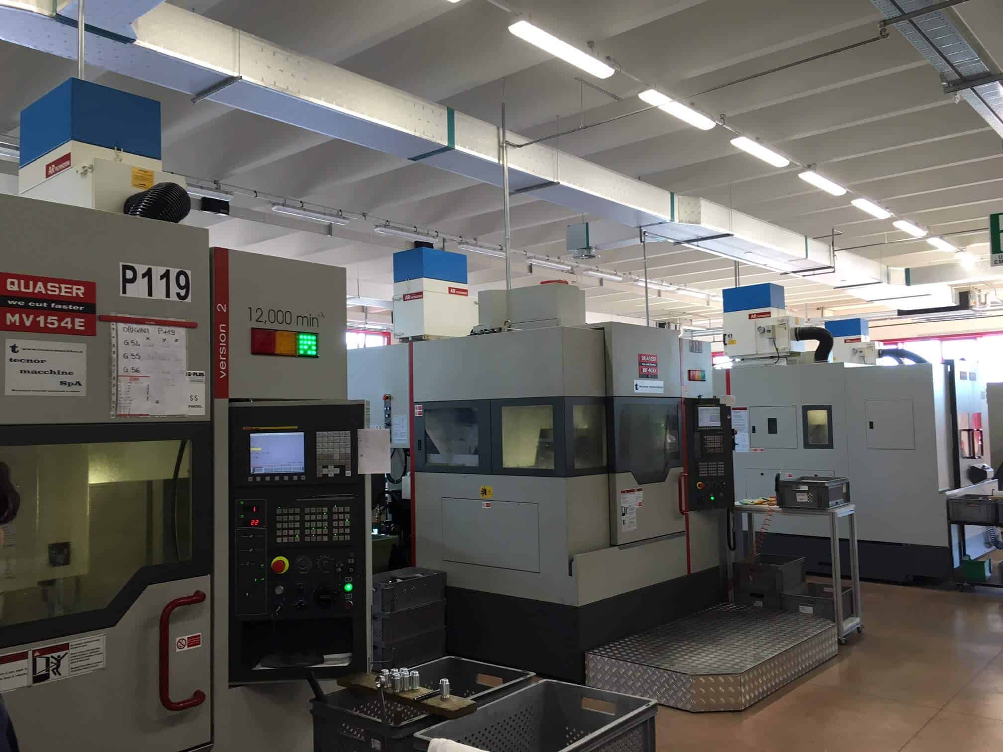 AR FILTRAZIONI | QUASER CNC | Filtrazione nebbie oleose aspirazione fumi da centri di lavoro cnc