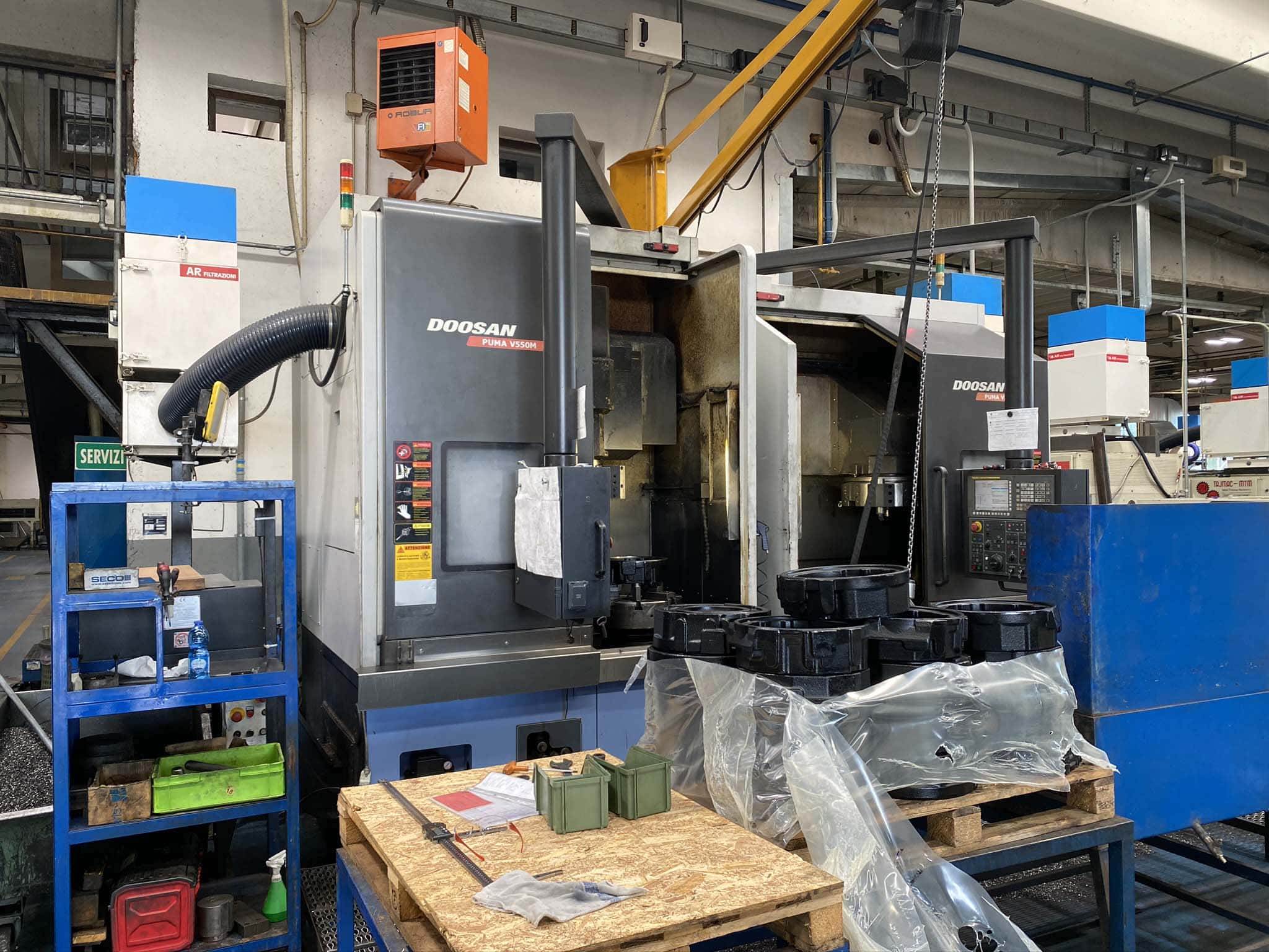 Aspiratore fumi nebbie oleose AR Filtrazioni tornio Doosan